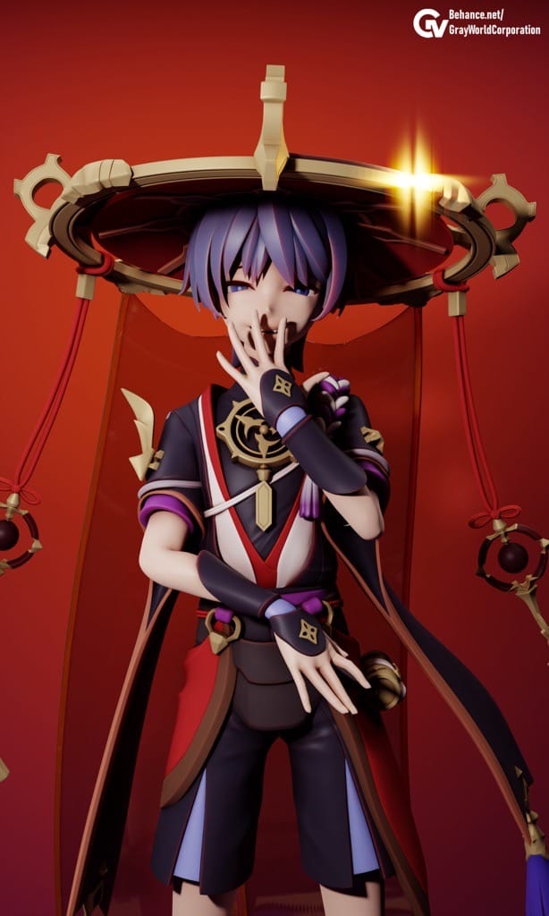 P站图纸印象馆 GrayWorld 原神 执行官阿蕾奇诺 GrayWorld 原神 执行官阿蕾奇诺