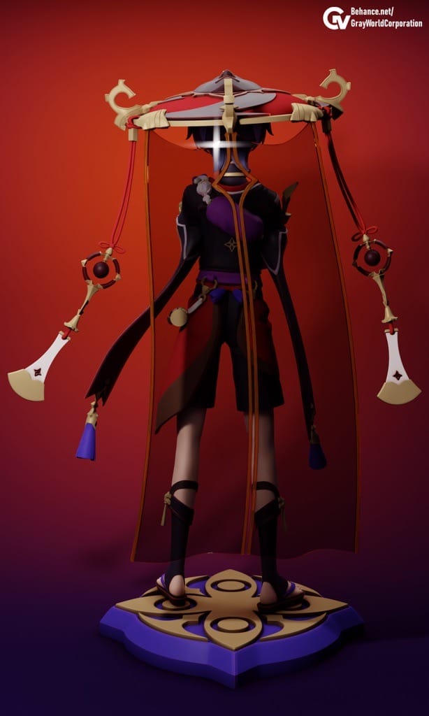 P站图纸印象馆 GrayWorld 原神 执行官阿蕾奇诺 GrayWorld 原神 执行官阿蕾奇诺