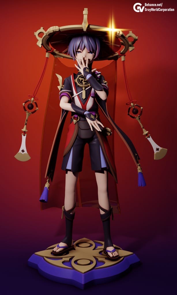 P站图纸印象馆 GrayWorld 原神 执行官阿蕾奇诺 GrayWorld 原神 执行官阿蕾奇诺