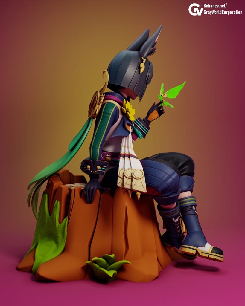 P站图纸印象馆 GrayWorld 原神 巡林官提纳里 GrayWorld 原神 巡林官提纳里