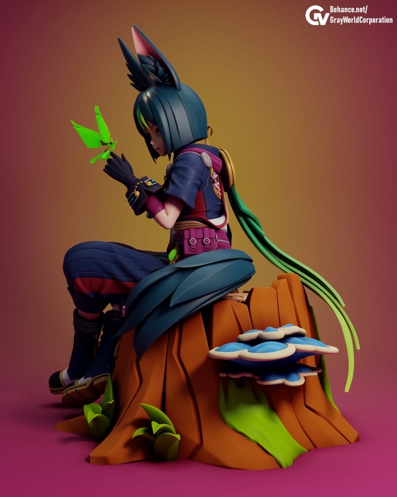 P站图纸印象馆 GrayWorld 原神 巡林官提纳里 GrayWorld 原神 巡林官提纳里