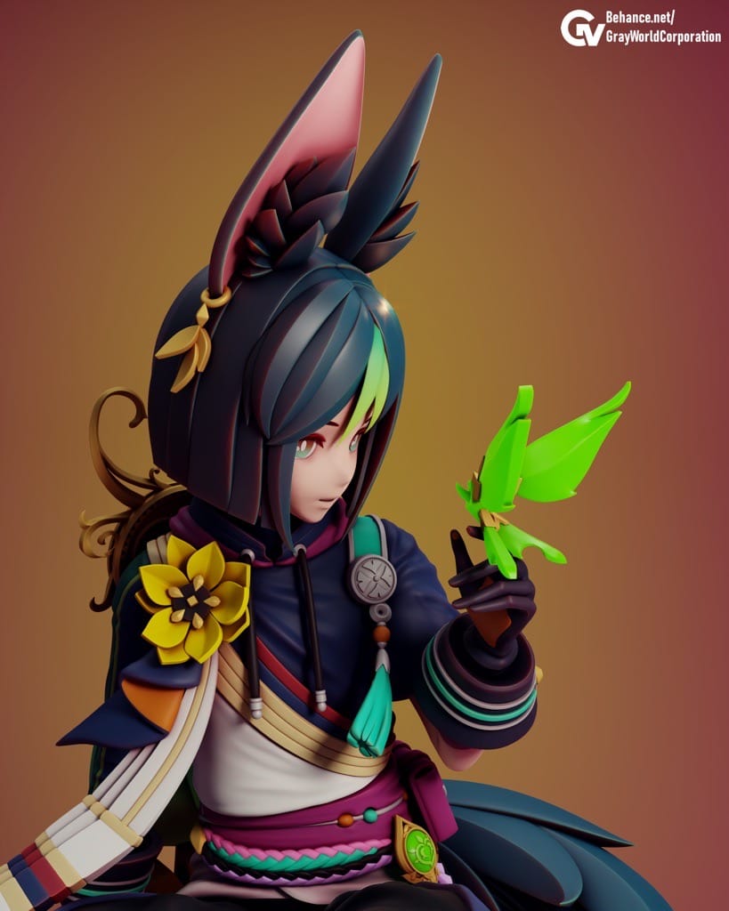 P站图纸印象馆 GrayWorld 原神 巡林官提纳里 GrayWorld 原神 巡林官提纳里