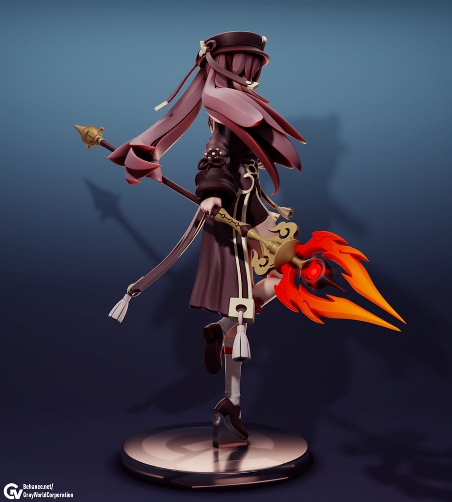 P站图纸印象馆 GrayWorld 原神 占星术士 胡桃 GrayWorld 原神 占星术士 胡桃