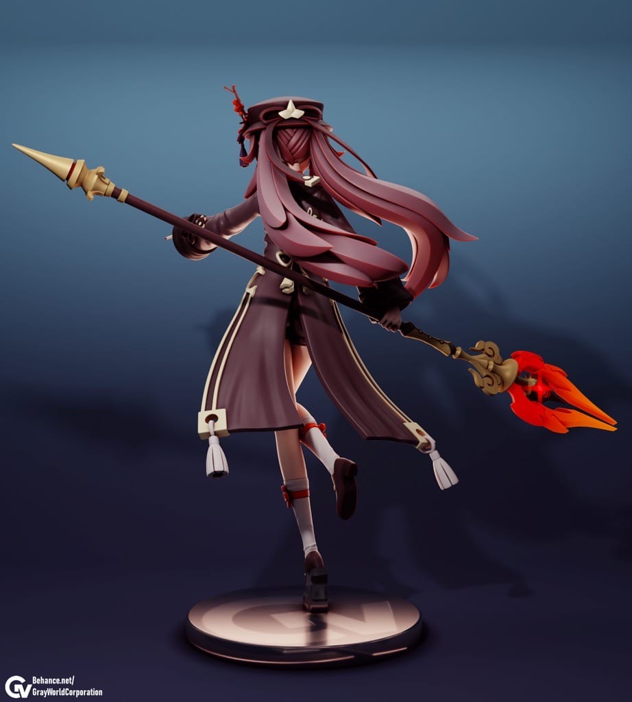 P站图纸印象馆 GrayWorld 原神 占星术士 胡桃 GrayWorld 原神 占星术士 胡桃