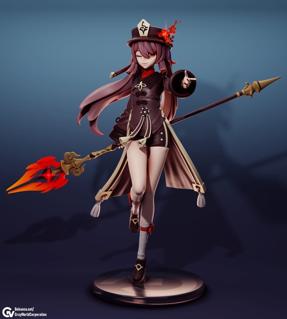 P站图纸印象馆 GrayWorld 原神 占星术士 胡桃 GrayWorld 原神 占星术士 胡桃