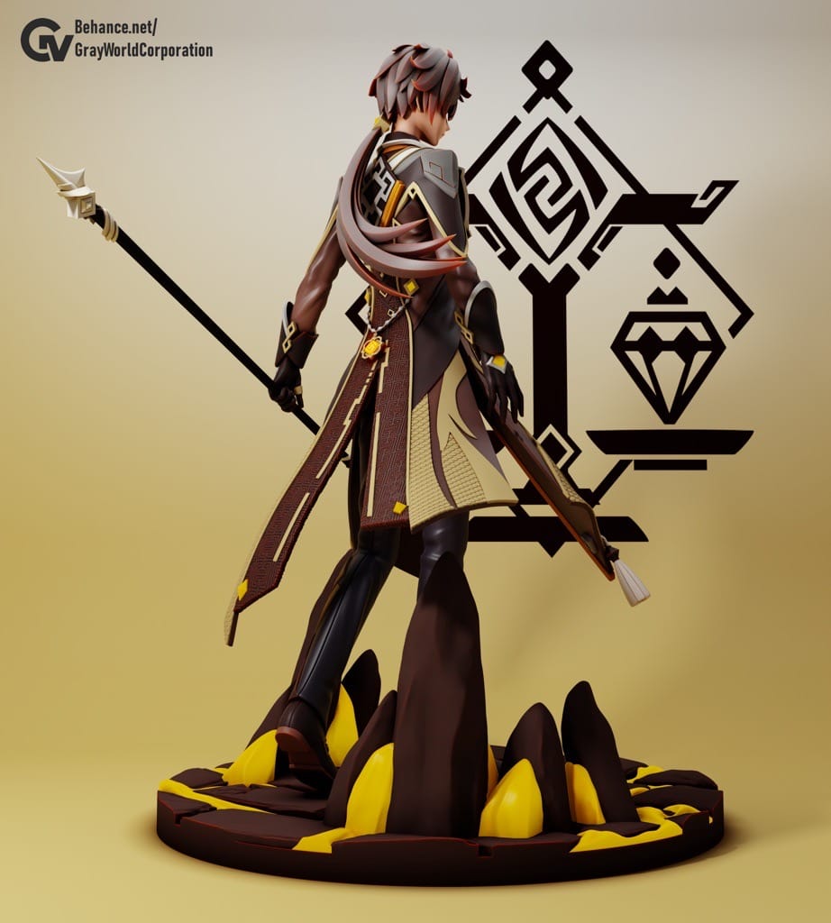 P站图纸印象馆 GrayWorld 原神 客卿钟离 GrayWorld 原神 客卿钟离