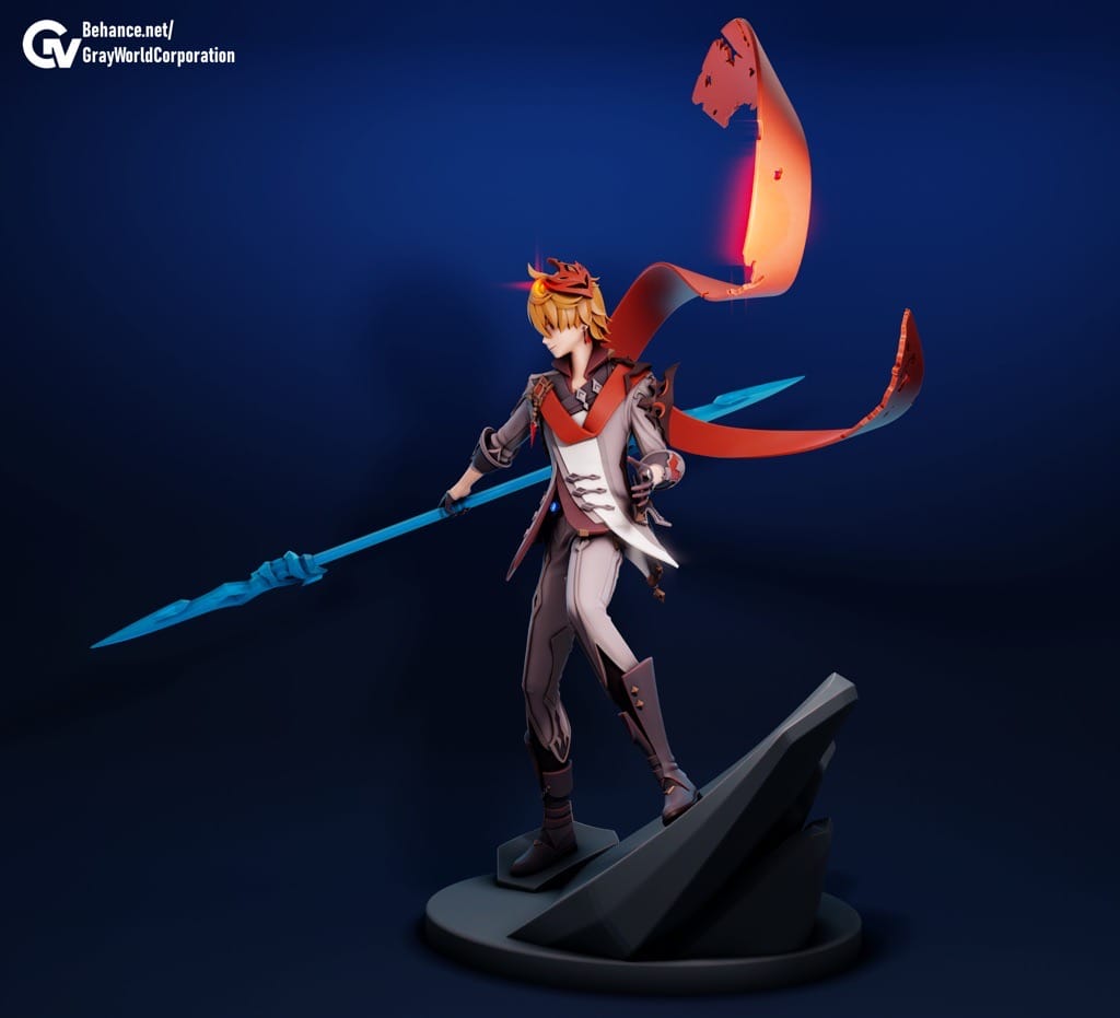 P站图纸印象馆 GrayWorld 原神 执行官达达利亚 GrayWorld 原神 执行官达达利亚