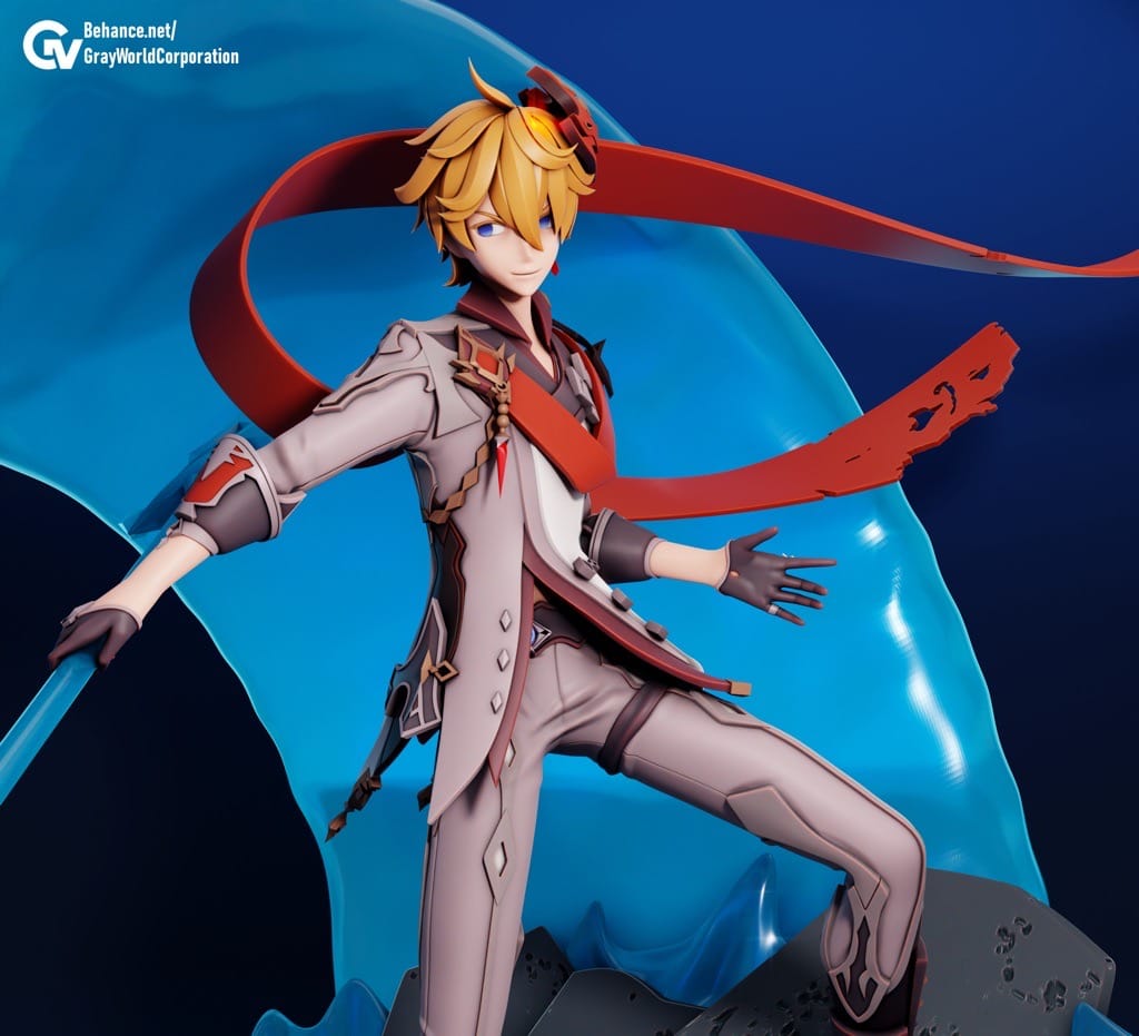 P站图纸印象馆 GrayWorld 原神 执行官达达利亚 GrayWorld 原神 执行官达达利亚