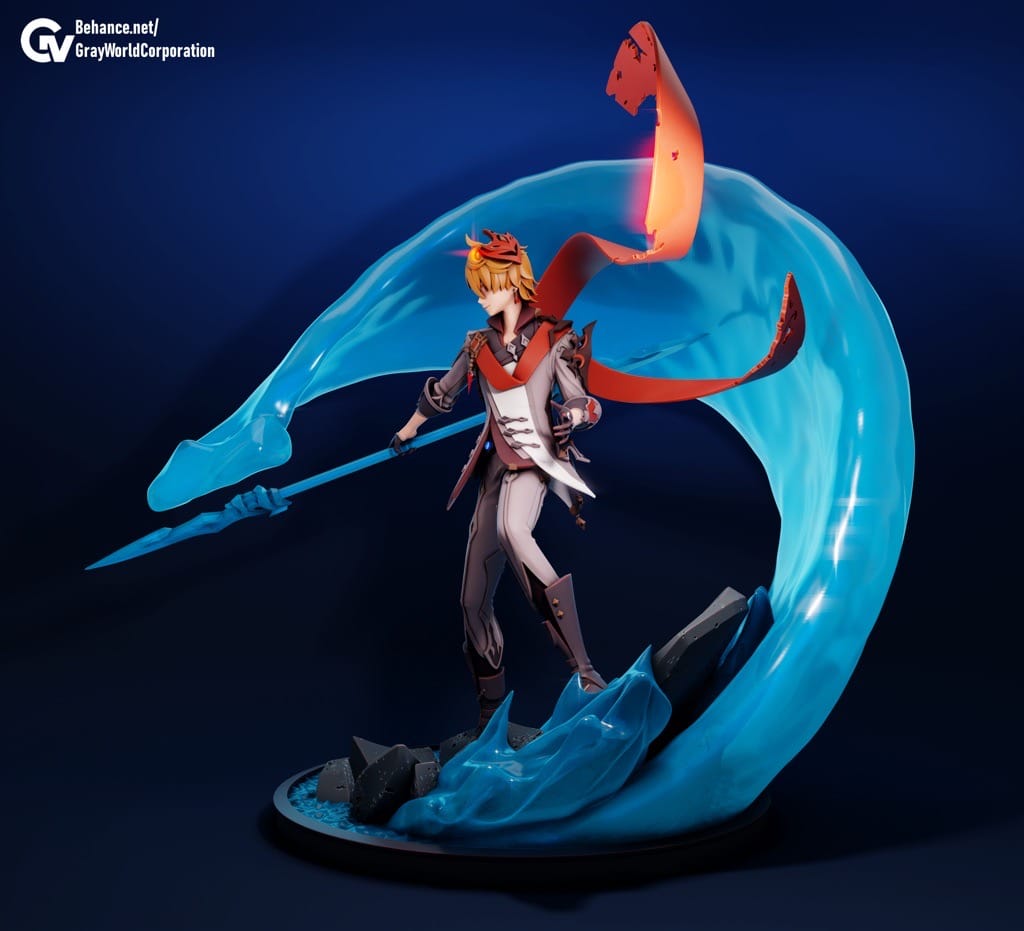 P站图纸印象馆 GrayWorld 原神 执行官达达利亚 GrayWorld 原神 执行官达达利亚