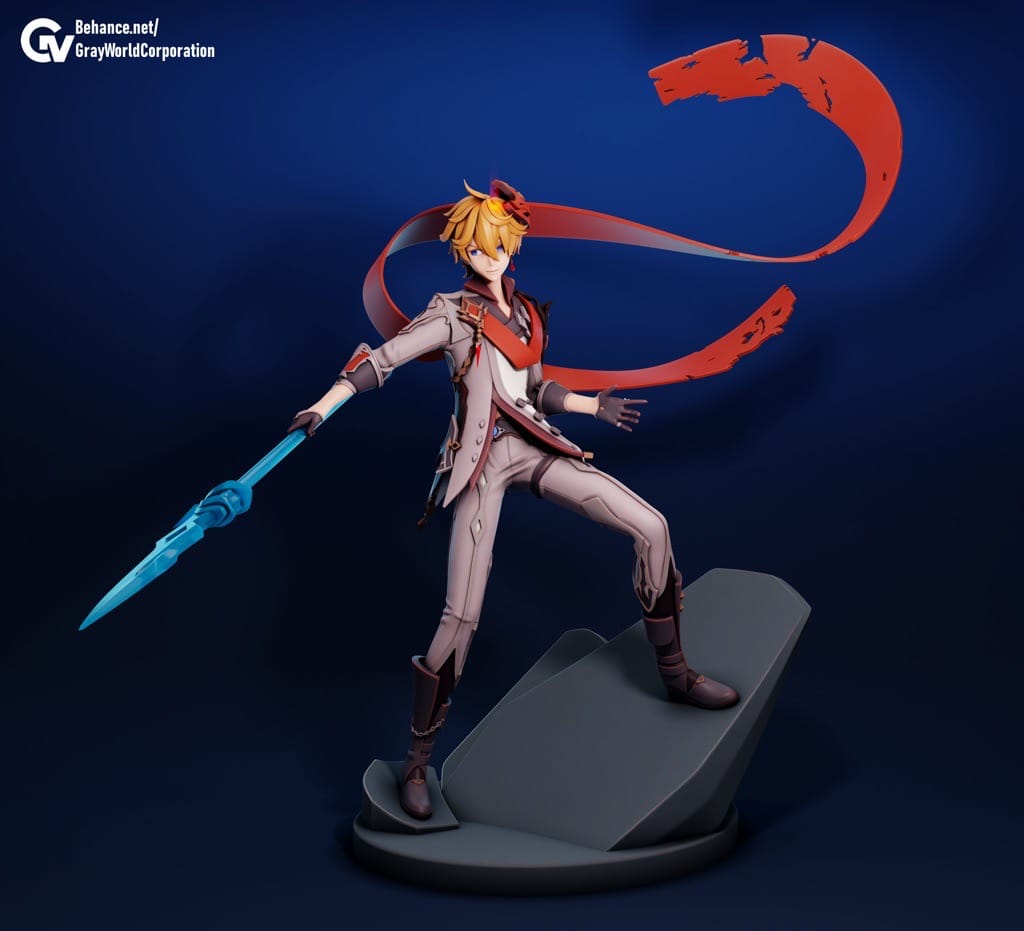 P站图纸印象馆 GrayWorld 原神 执行官达达利亚 GrayWorld 原神 执行官达达利亚