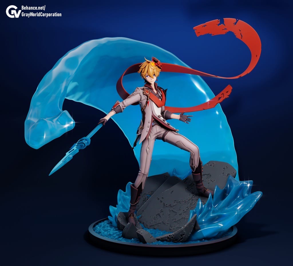 P站图纸印象馆 GrayWorld 原神 执行官达达利亚 GrayWorld 原神 执行官达达利亚