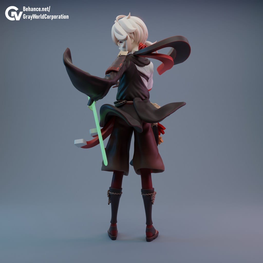 P站图纸印象馆 GrayWorld 原神 浪人武士枫原万叶 GrayWorld 原神 浪人武士枫原万叶