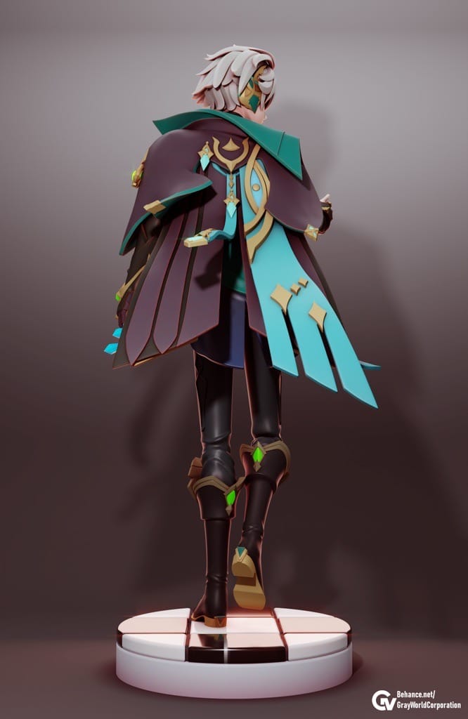 P站图纸印象馆 GrayWorld 原神 学者 艾尔海森 GrayWorld 原神 学者 艾尔海森