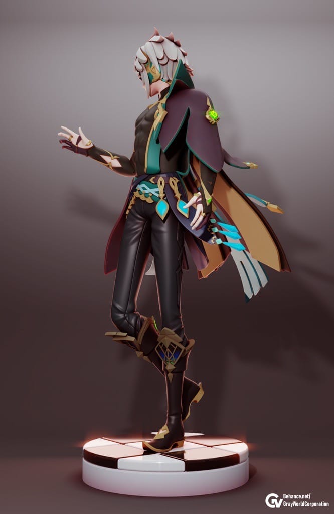 P站图纸印象馆 GrayWorld 原神 学者 艾尔海森 GrayWorld 原神 学者 艾尔海森