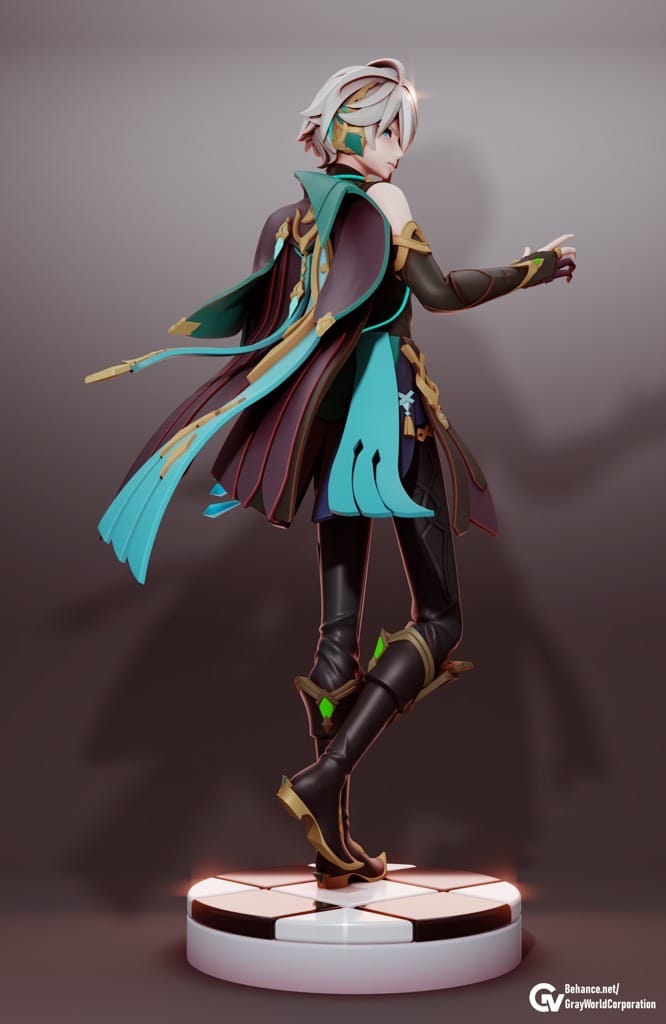 P站图纸印象馆 GrayWorld 原神 学者 艾尔海森 GrayWorld 原神 学者 艾尔海森