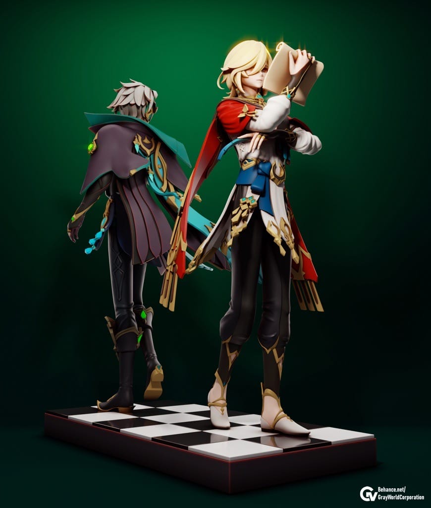 P站图纸印象馆 GrayWorld 原神 建筑设计师卡维 GrayWorld 原神 建筑设计师卡维