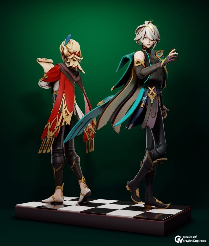 P站图纸印象馆 GrayWorld 原神 建筑设计师卡维 GrayWorld 原神 建筑设计师卡维