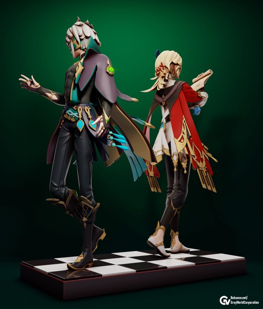 P站图纸印象馆 GrayWorld 原神 建筑设计师卡维 GrayWorld 原神 建筑设计师卡维