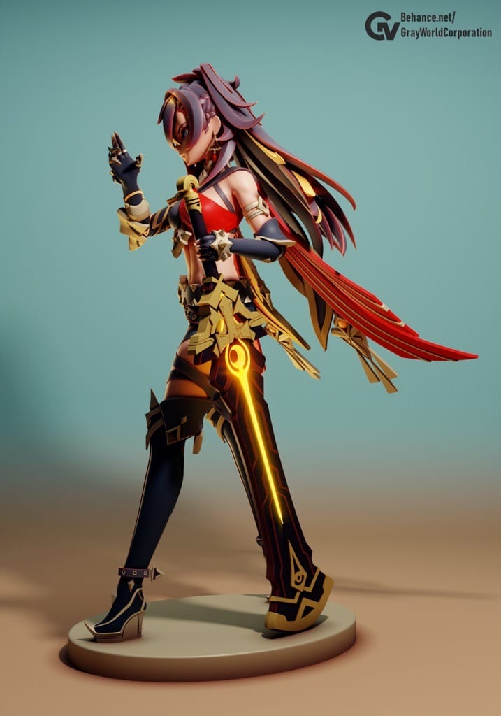 P站图纸印象馆 GrayWorld 原神 雇佣兵 迪希雅 GrayWorld 原神 雇佣兵 迪希雅