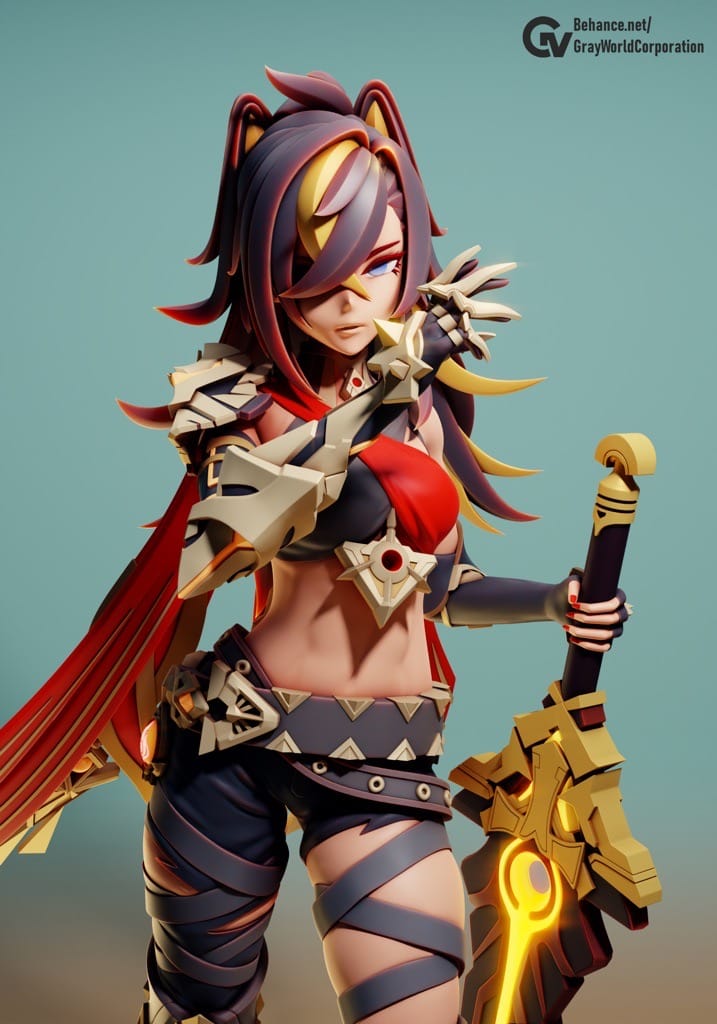 P站图纸印象馆 GrayWorld 原神 雇佣兵 迪希雅 GrayWorld 原神 雇佣兵 迪希雅