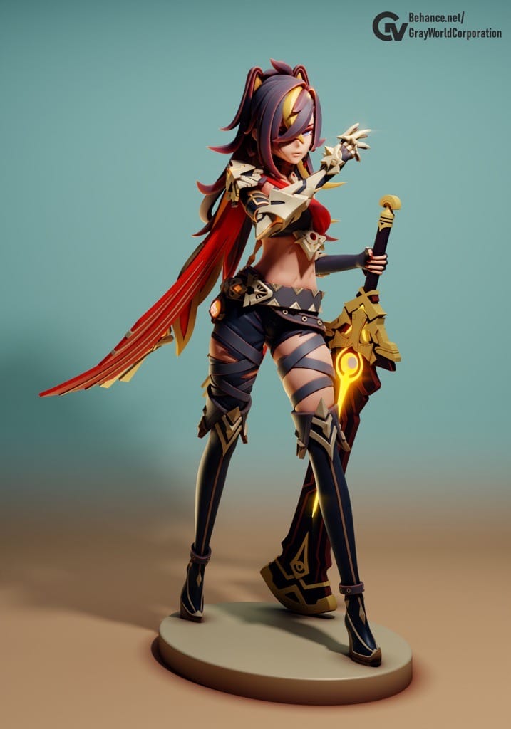 P站图纸印象馆 GrayWorld 原神 雇佣兵 迪希雅 GrayWorld 原神 雇佣兵 迪希雅