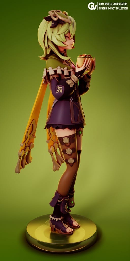 P站图纸印象馆 GrayWorld 原神 巡林员科莱 GrayWorld 原神 巡林员科莱