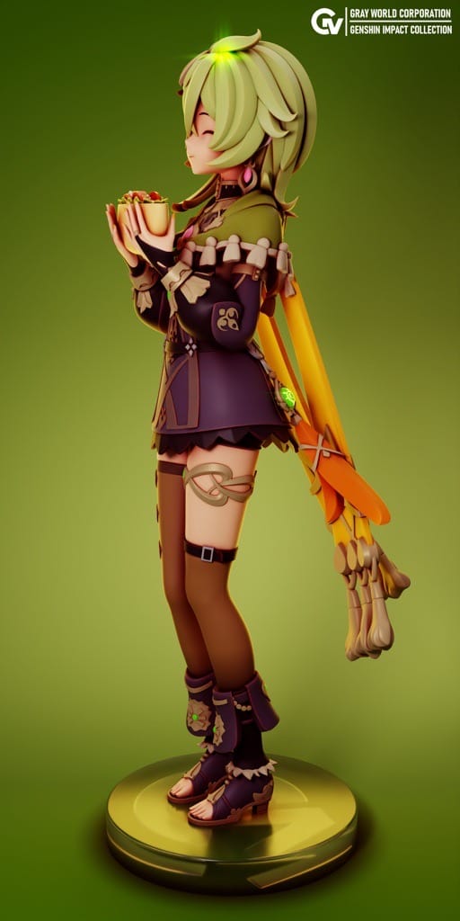 P站图纸印象馆 GrayWorld 原神 巡林员科莱 GrayWorld 原神 巡林员科莱