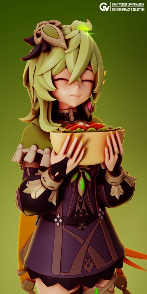 P站图纸印象馆 GrayWorld 原神 巡林员科莱 GrayWorld 原神 巡林员科莱