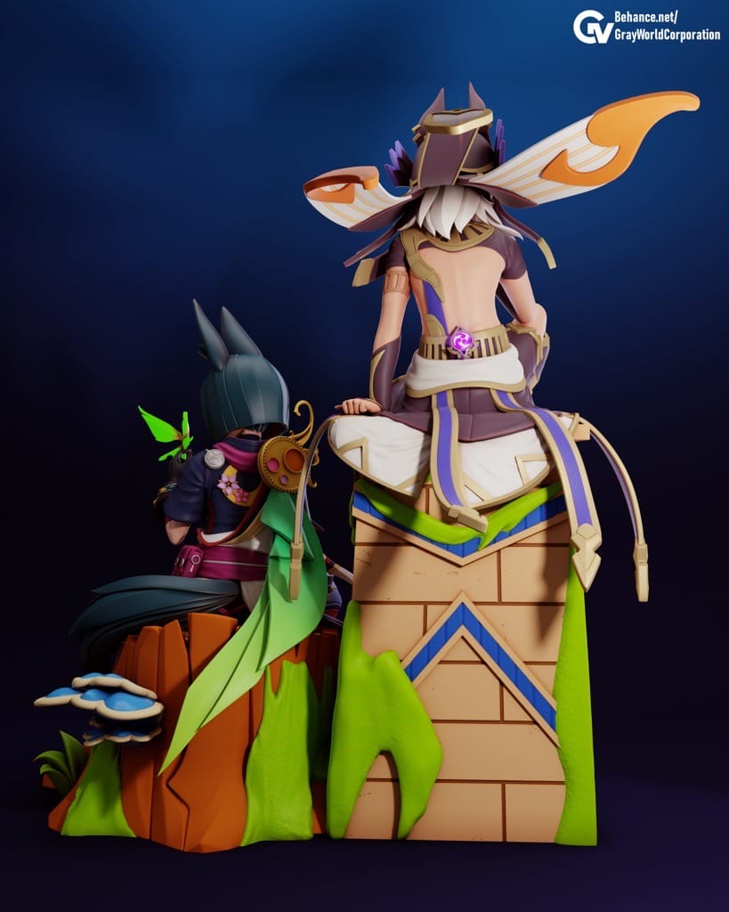 P站图纸印象馆 GrayWorld 原神 提纳里和赛诺 GrayWorld 原神 提纳里和赛诺