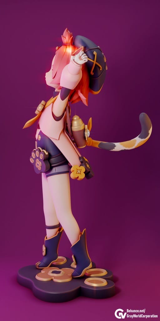 P站图纸印象馆 GrayWorld 原神 调酒师 迪奥娜 GrayWorld 原神 调酒师 迪奥娜