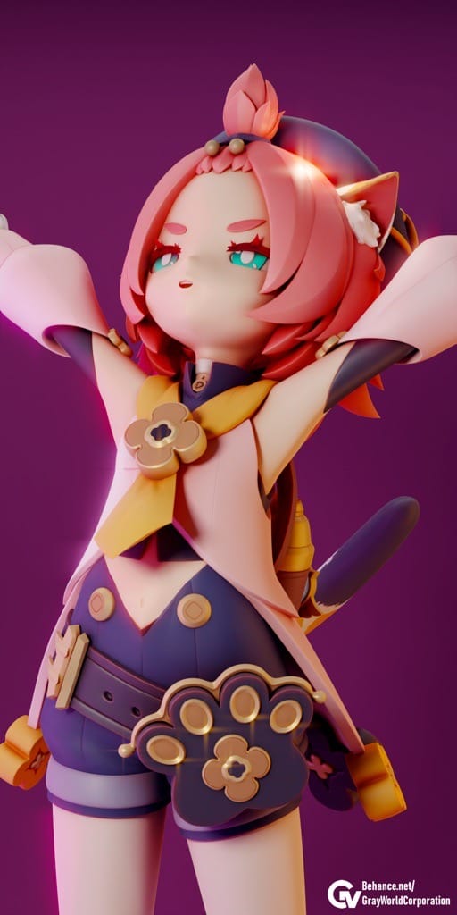 P站图纸印象馆 GrayWorld 原神 调酒师 迪奥娜 GrayWorld 原神 调酒师 迪奥娜