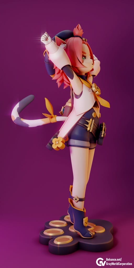 P站图纸印象馆 GrayWorld 原神 调酒师 迪奥娜 GrayWorld 原神 调酒师 迪奥娜