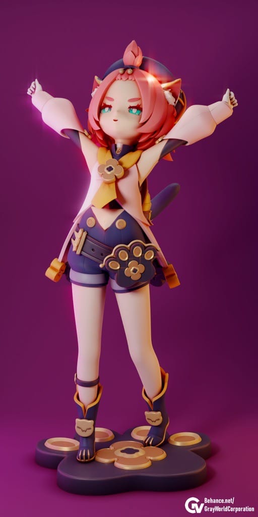 P站图纸印象馆 GrayWorld 原神 调酒师 迪奥娜 GrayWorld 原神 调酒师 迪奥娜