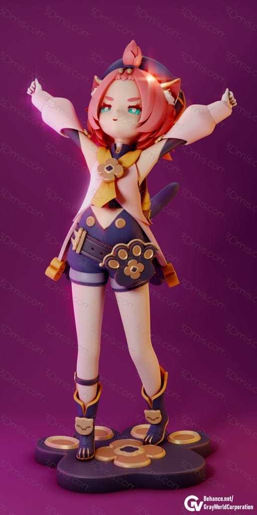 P站图纸印象馆 GrayWorld 原神 调酒师 迪奥娜 GrayWorld 原神 调酒师 迪奥娜