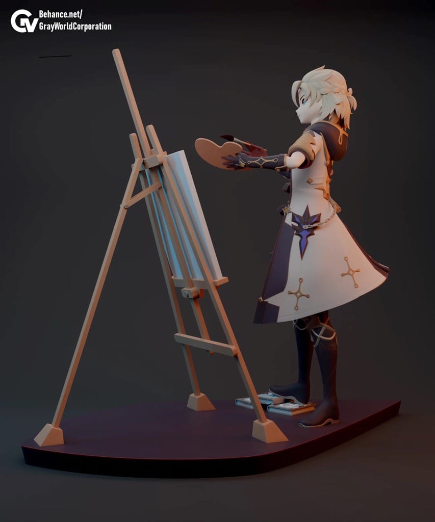 P站图纸印象馆 GrayWorld 原神 炼金术师 阿贝多·克莱因普林茨 GrayWorld 原神 炼金术师 阿贝多·克莱因普林茨