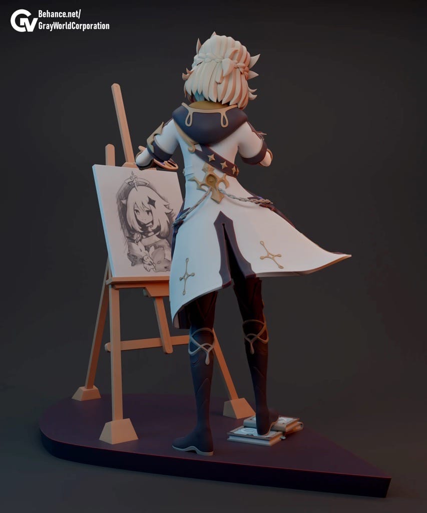 P站图纸印象馆 GrayWorld 原神 炼金术师 阿贝多·克莱因普林茨 GrayWorld 原神 炼金术师 阿贝多·克莱因普林茨