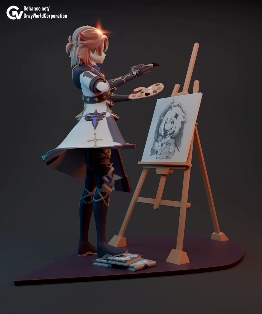 P站图纸印象馆 GrayWorld 原神 炼金术师 阿贝多·克莱因普林茨 GrayWorld 原神 炼金术师 阿贝多·克莱因普林茨