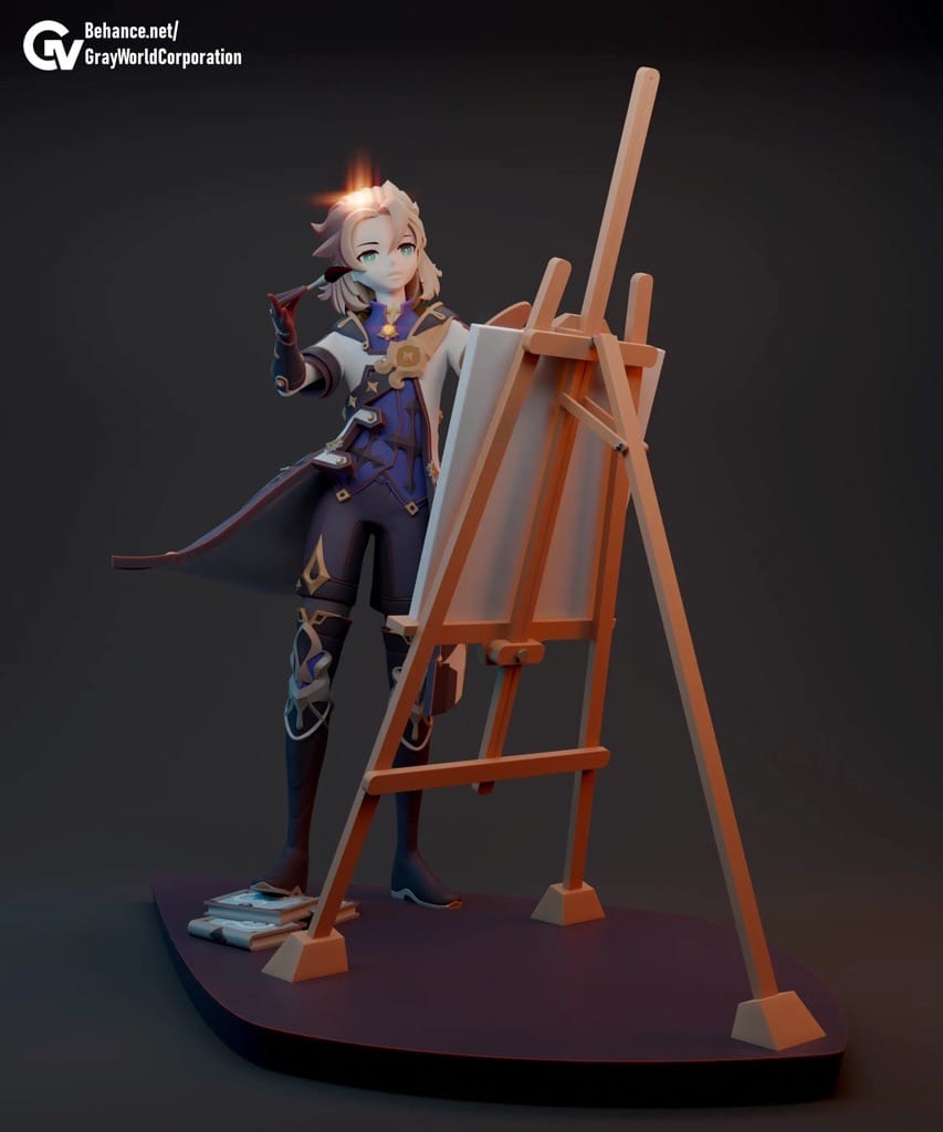 P站图纸印象馆 GrayWorld 原神 炼金术师 阿贝多·克莱因普林茨 GrayWorld 原神 炼金术师 阿贝多·克莱因普林茨