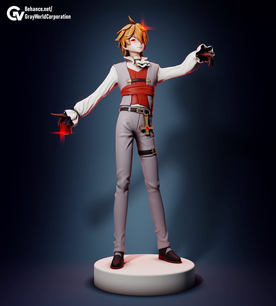 P站图纸印象馆 GrayWorld 原神 执行官达达利亚 GrayWorld 原神 执行官达达利亚