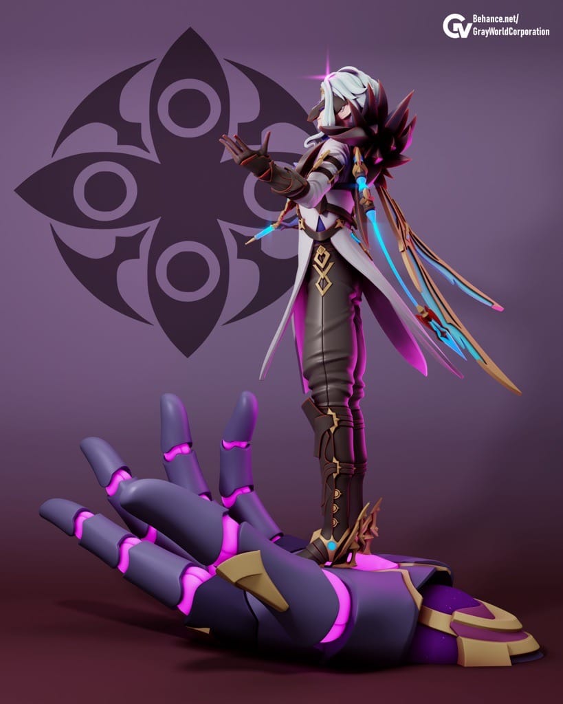 P站图纸印象馆 GrayWorld 原神 愚人众执行官博士 GrayWorld 原神 愚人众执行官博士