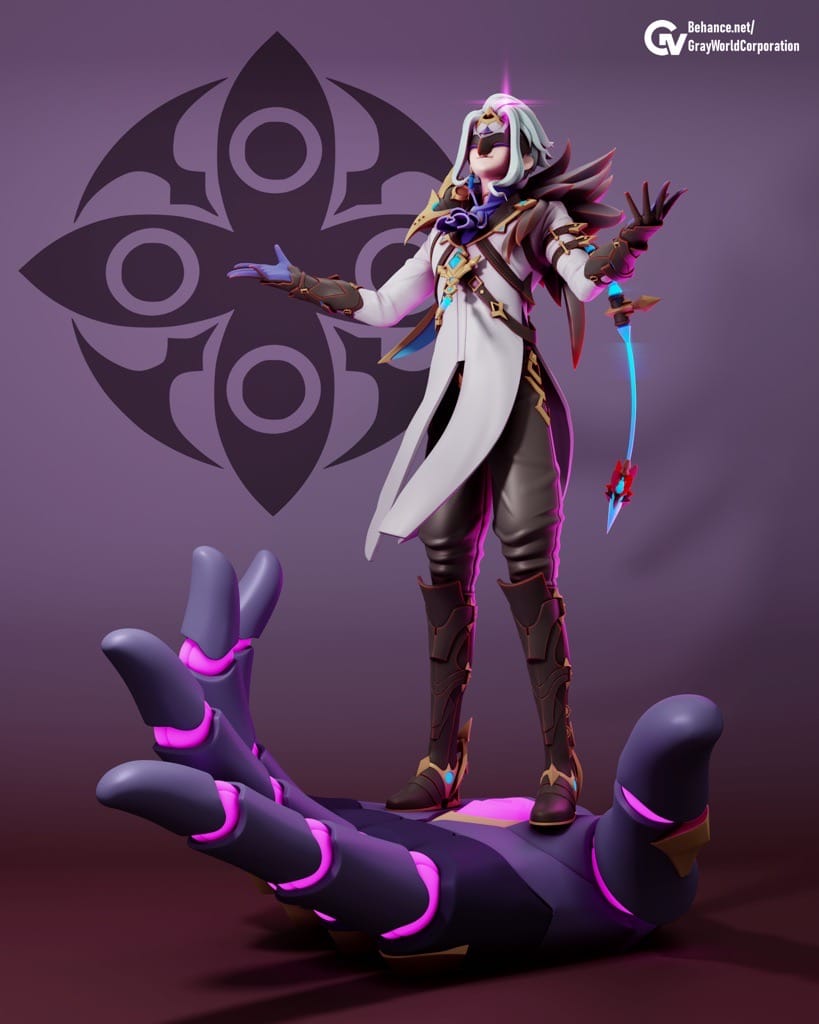 P站图纸印象馆 GrayWorld 原神 愚人众执行官博士 GrayWorld 原神 愚人众执行官博士