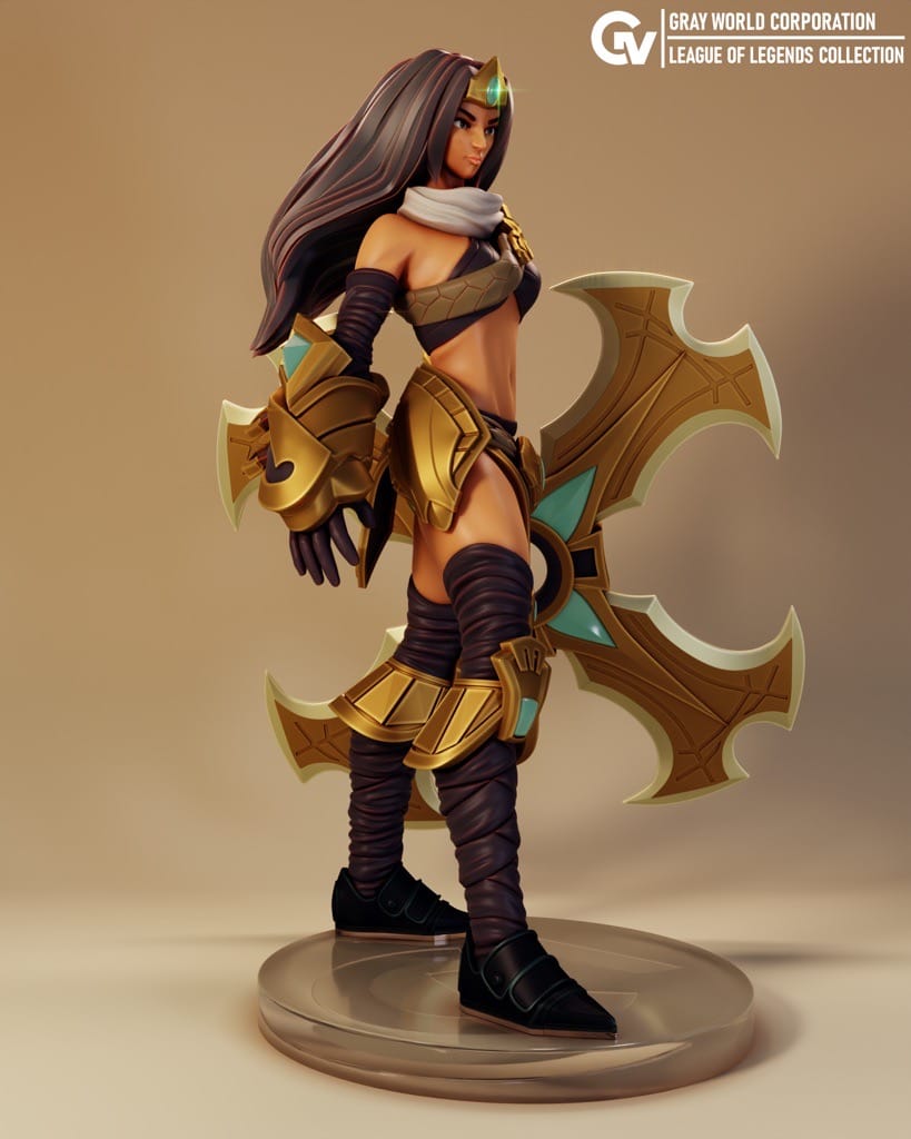 P站图纸印象馆 GrayWorld 英雄联盟 战争女神希维尔 GrayWorld 英雄联盟 战争女神希维尔