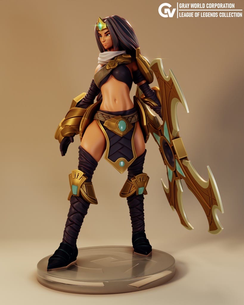 P站图纸印象馆 GrayWorld 英雄联盟 战争女神希维尔 GrayWorld 英雄联盟 战争女神希维尔