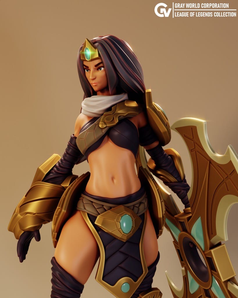 P站图纸印象馆 GrayWorld 英雄联盟 战争女神希维尔 GrayWorld 英雄联盟 战争女神希维尔