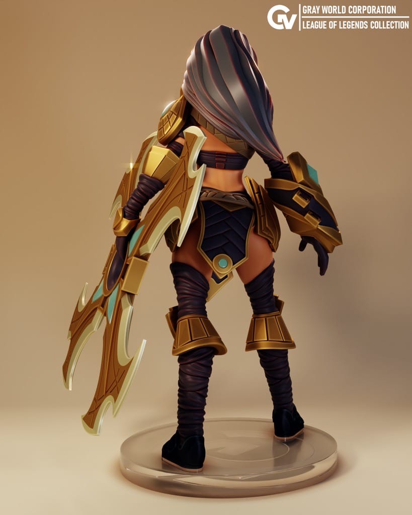 P站图纸印象馆 GrayWorld 英雄联盟 战争女神希维尔 GrayWorld 英雄联盟 战争女神希维尔