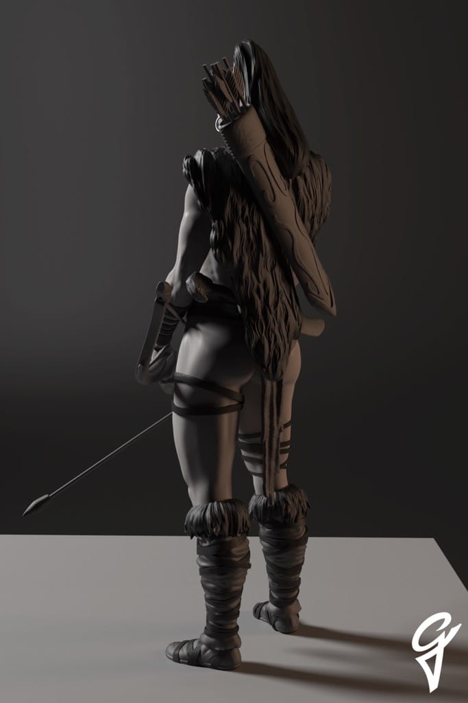 P站图纸印象馆 Gsculpt 野蛮人弓箭手卢塔尼亚 Gsculpt 野蛮人弓箭手卢塔尼亚