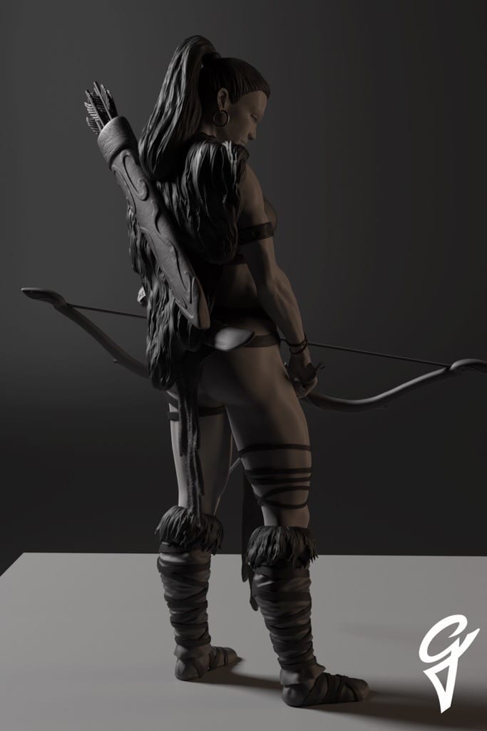 P站图纸印象馆 Gsculpt 野蛮人弓箭手卢塔尼亚 Gsculpt 野蛮人弓箭手卢塔尼亚