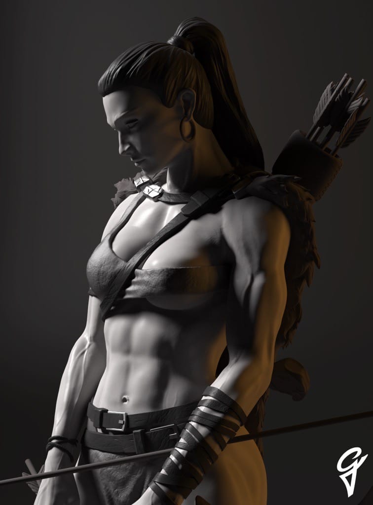 P站图纸印象馆 Gsculpt 野蛮人弓箭手卢塔尼亚 Gsculpt 野蛮人弓箭手卢塔尼亚