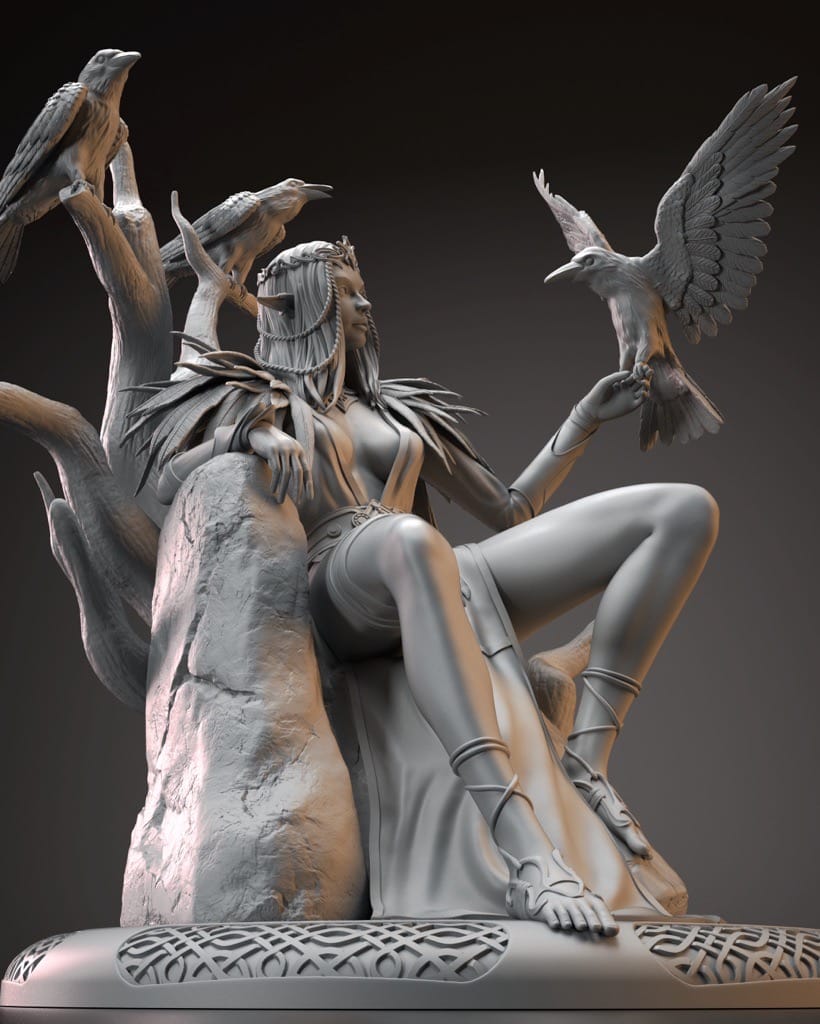 P站图纸印象馆 Gsculpt 乌鸦女王布拉尼斯 Gsculpt 乌鸦女王布拉尼斯