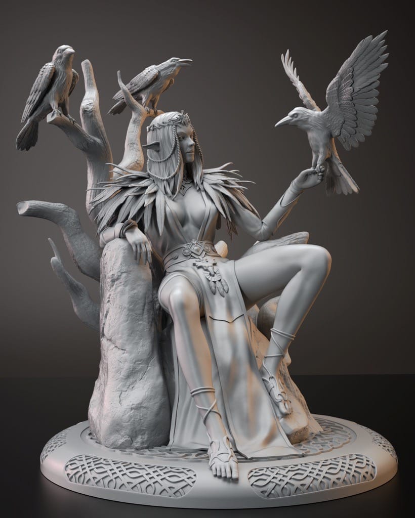 P站图纸印象馆 Gsculpt 乌鸦女王布拉尼斯 Gsculpt 乌鸦女王布拉尼斯